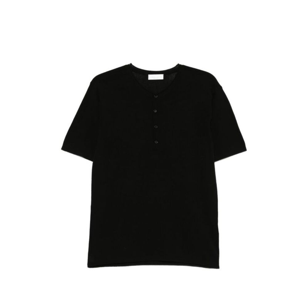 Roberto Collina Men Henley Cotton T-Shirt
